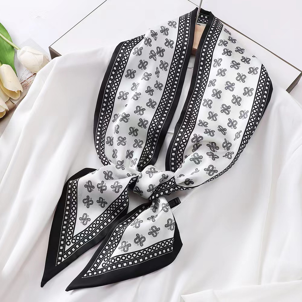 高級ゼブラプリントシルクスクエアスカーフ女性ソフトサテンハン - Luxury Bags China のレビューと価格
