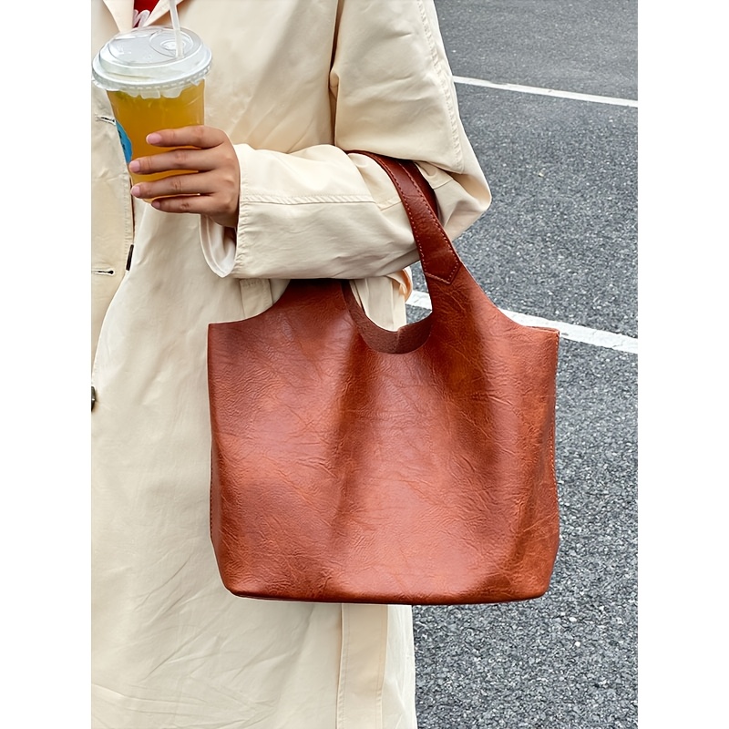 トートバッグ、広々とした柔らかなブラウン素材、軽やかな高級感 - Luxury Bags Tote のレビューと価格