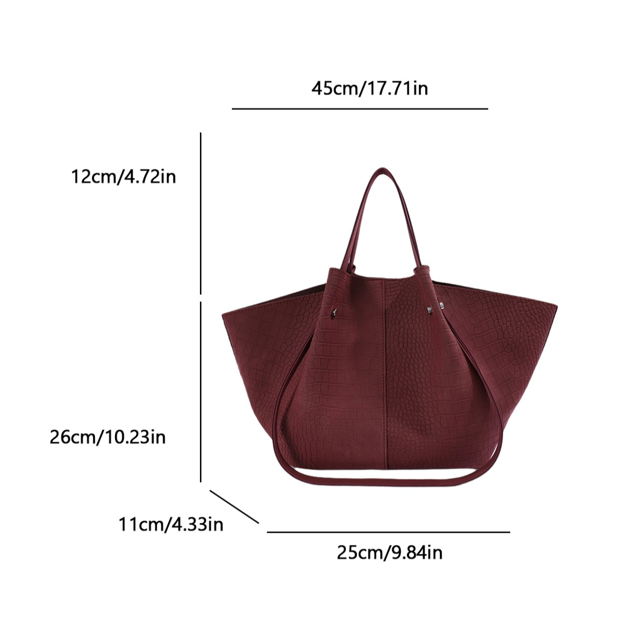 高級感あふれるクロコダイル柄のレザー製トートバッグ。女性向け - Luxury Bags Tote のレビューと価格